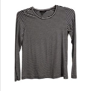 Banana Republic Long Sleeve Black & White Top